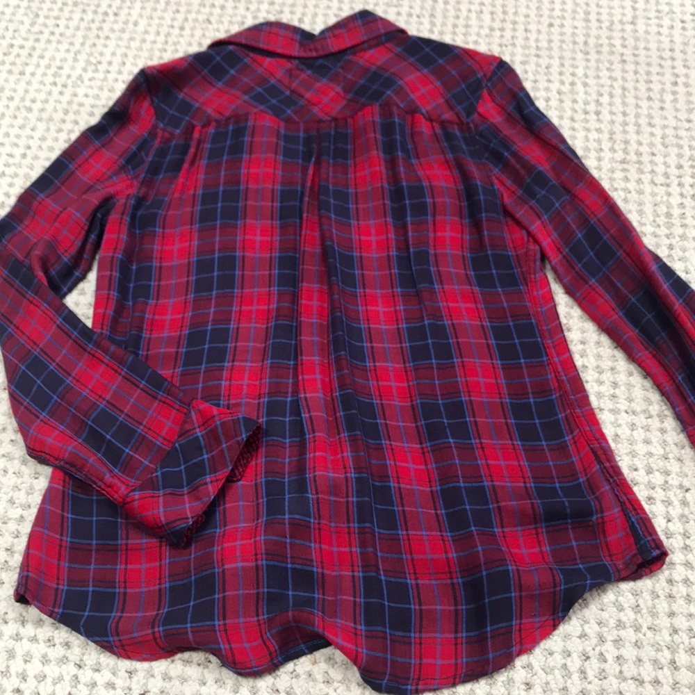 Nwot Rails Plaid Button Down Short Small - image 6